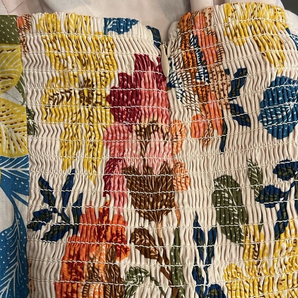 Vince Camuto Floral Off the Shoulder Stretch Cotton Dress NEW - Picture 8 of 10